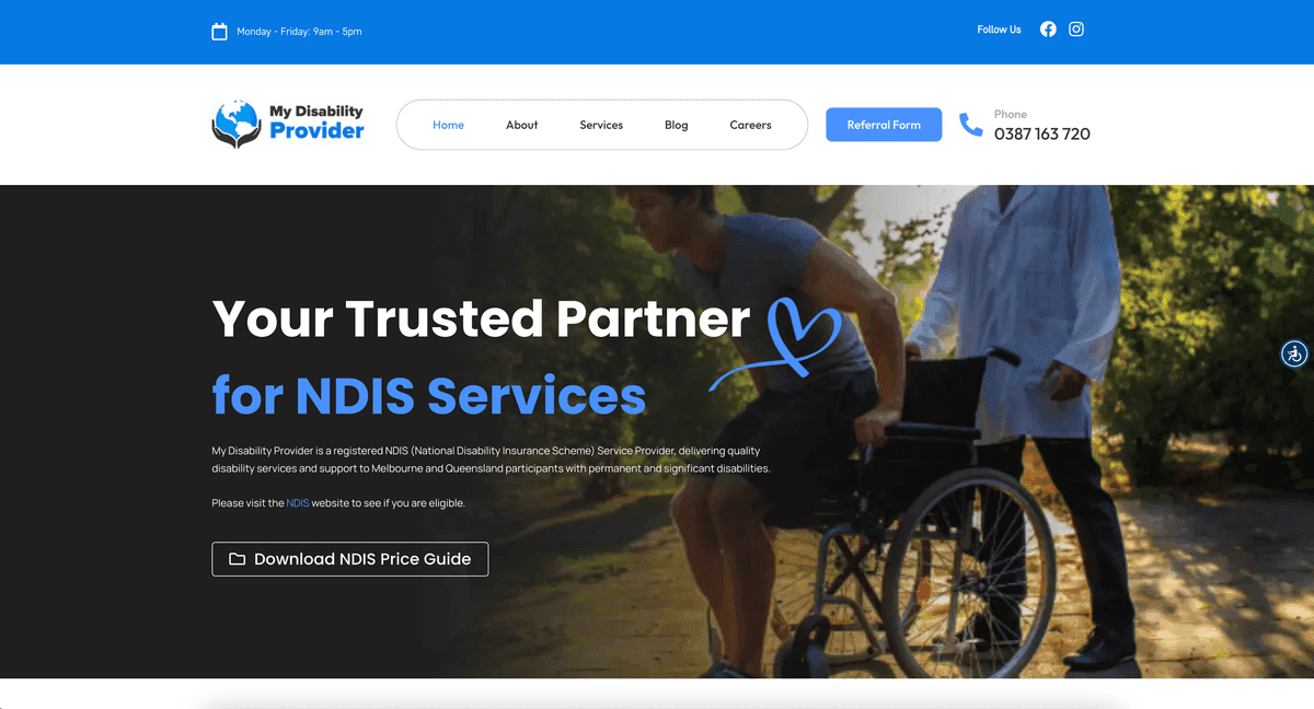 My Disability Provider screenshot